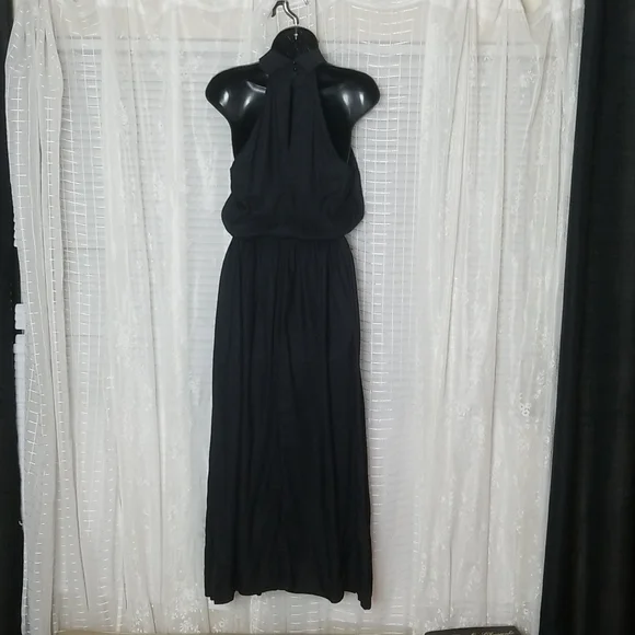 Black Fred Charles Halter Sleeveless Dress Size 5 - Picture 4 of 9